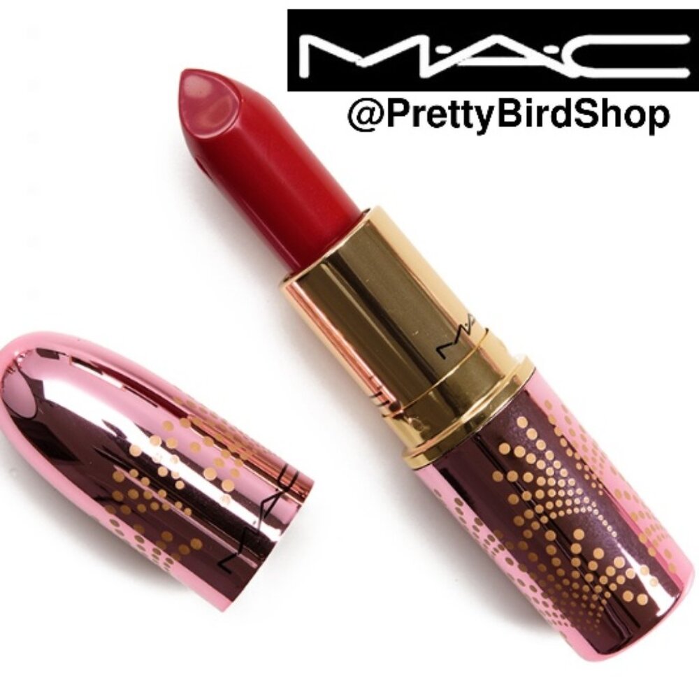 MAC PUT A BOW ON IT Lipstick NIB Lustreglass Limited Ed ultra rare last one!